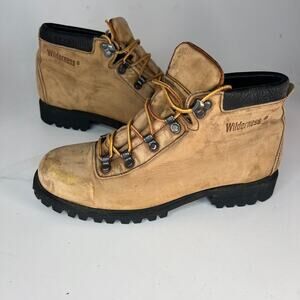 Wilderness by Wolverine Tan Brown Leather Hiking Boots Women 9
